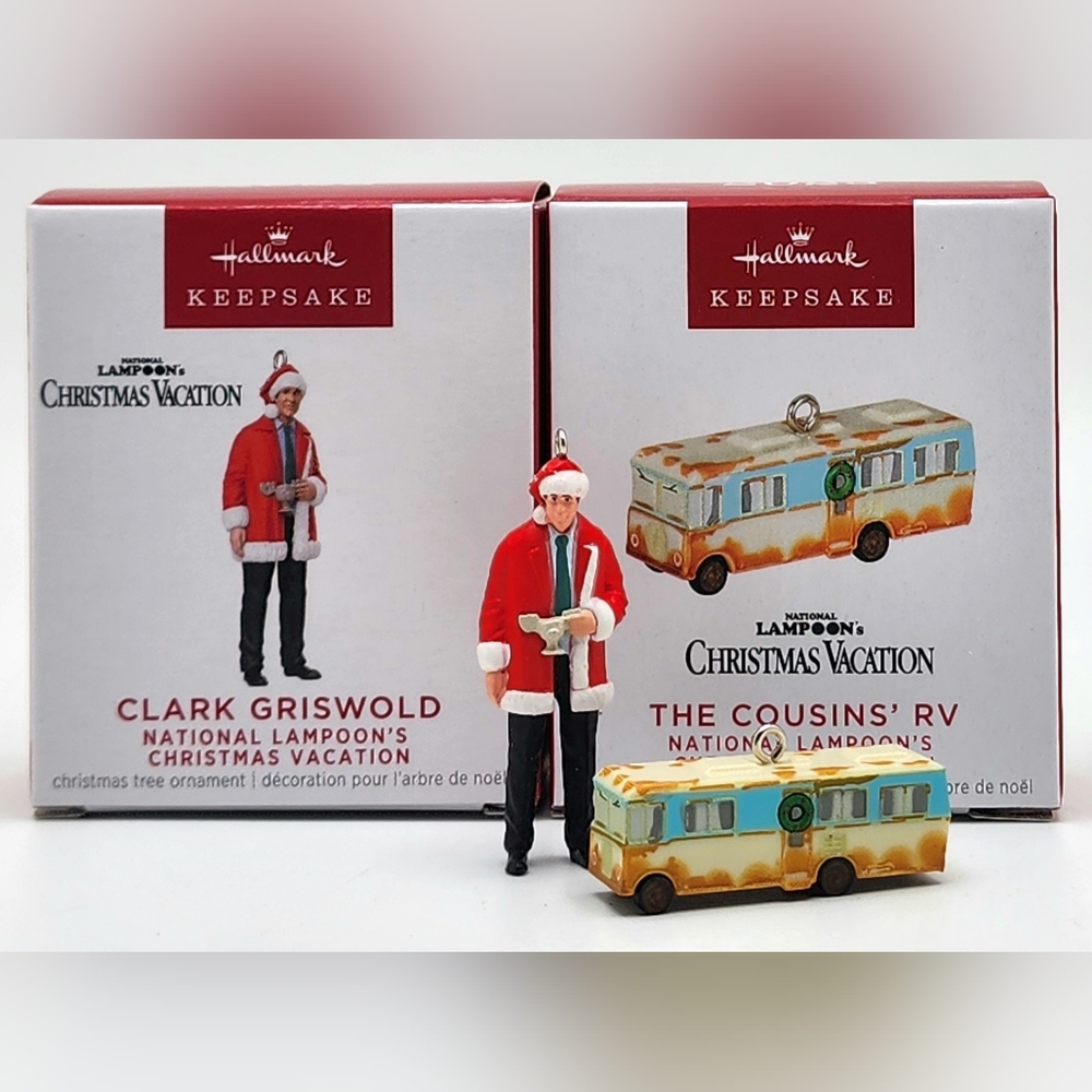Hallmark 2023 MINI Ornaments CHRISTMAS VACATION Clark Griswold Cousin Eddie’s RV